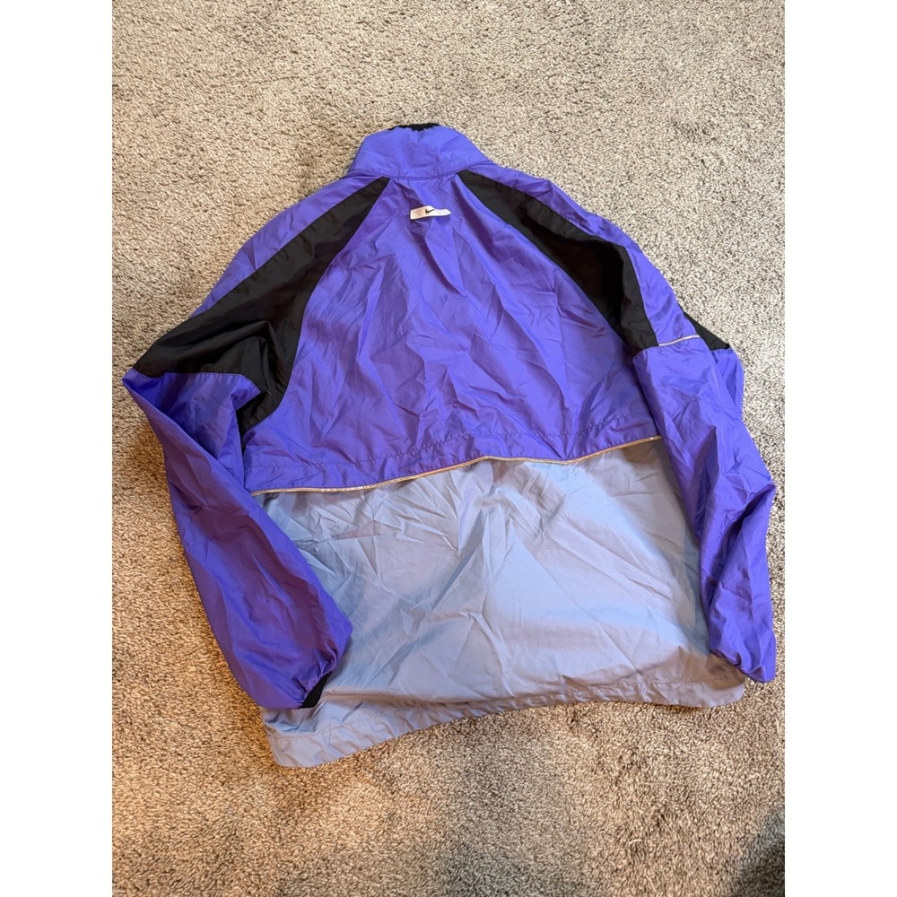 Nike Womens Windbreaker Jacket Purple Light Blue Black Sportswear Zip Up - Picture 3 of 11